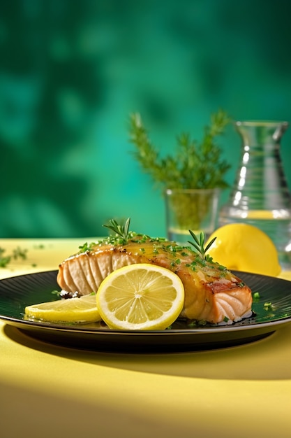 Free photo delicious mahi mahi fish still life