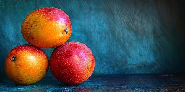 Foto gratuita una deliziosa natura morta di mango.