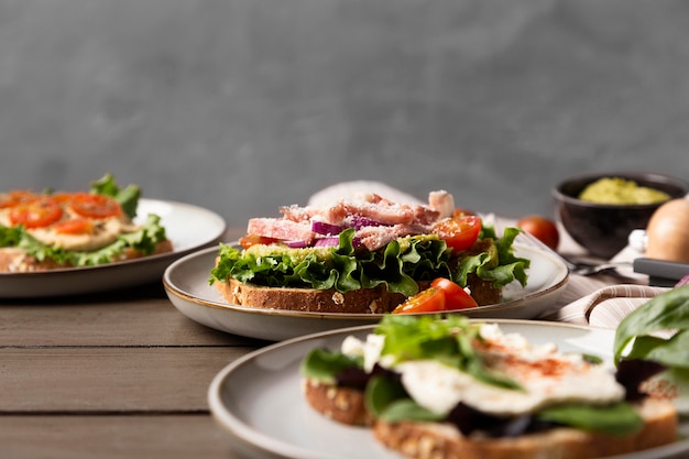 Delicious meal assortment