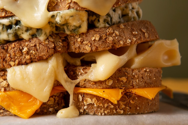 Foto gratuita deliziosi snack al formaggio fuso