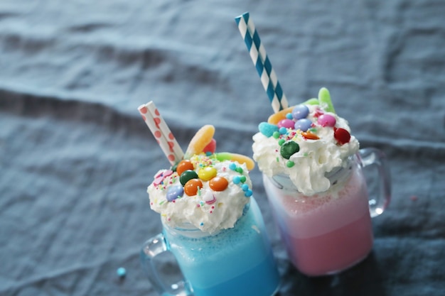 Free photo delicious milkshakes