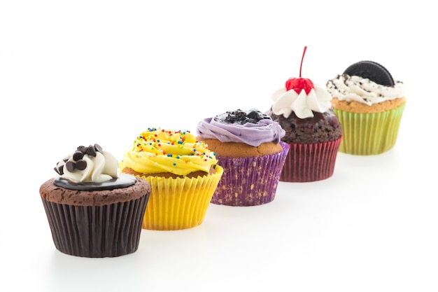 Free photo delicious muffins with different flavors