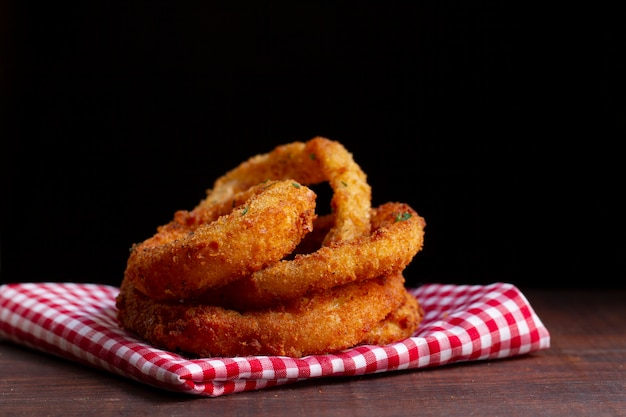 Delicious onion rings arrangement