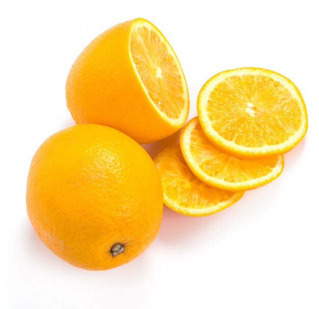 Delicious orange on white