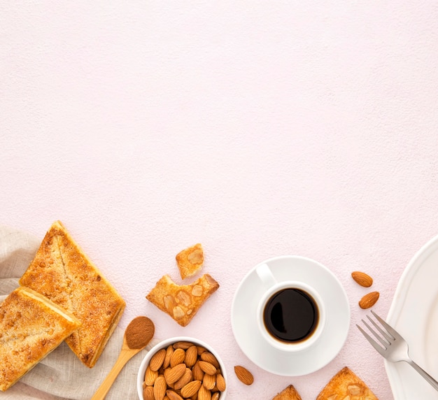 Foto gratuita deliziosi biscotti organici copia spazio