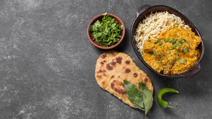 Free Photo delicious pakistan meal with copy space