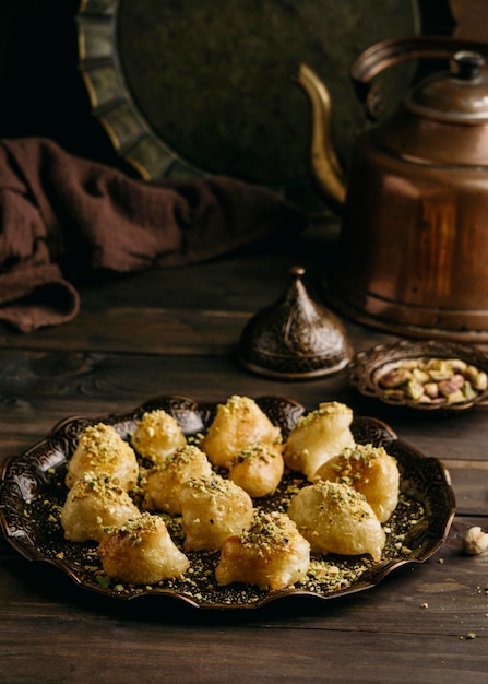 Delicious pakistani meal  high angle