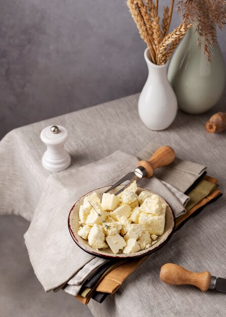 Delicious paneer cheese assortment