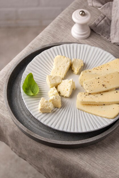 Delicious paneer cheese assortment
