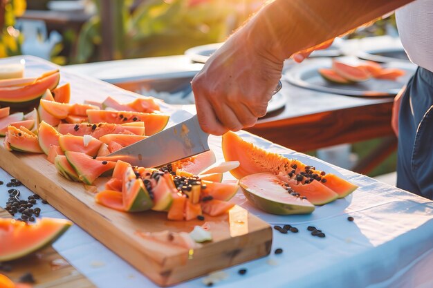 Free photo delicious  papaya still life