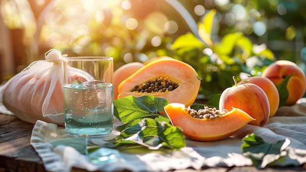 Free photo delicious  papaya still life