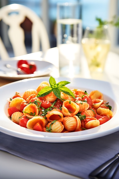 Foto gratuita deliziosa pasta sul piatto