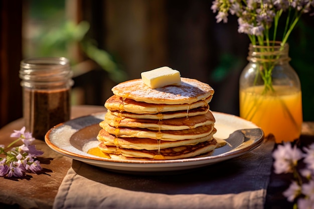 Foto gratuita deliziosi pancake fotorealistici