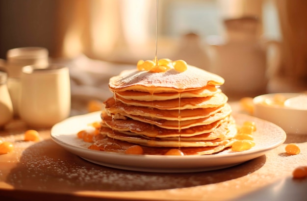 Delicious photorealistic pancakes