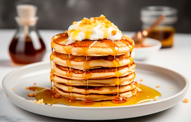 Free photo delicious photorealistic pancakes