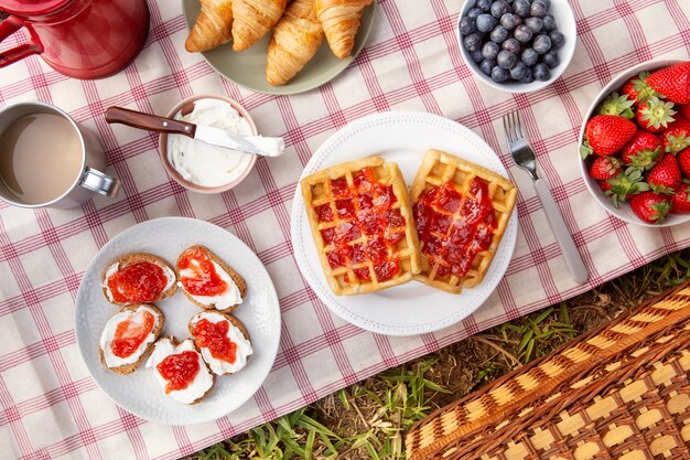 Delicious picnic still life