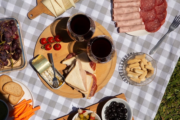 Delicious picnic still life