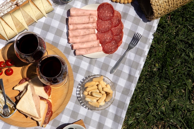 Delicious picnic still life