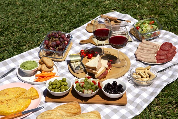 Delicious picnic still life