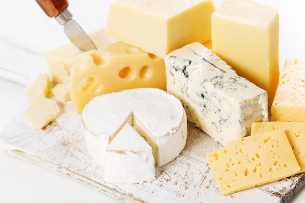 Delicious pieces of cheese