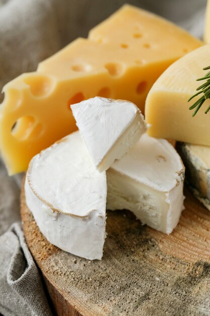 Delicious pieces of cheese