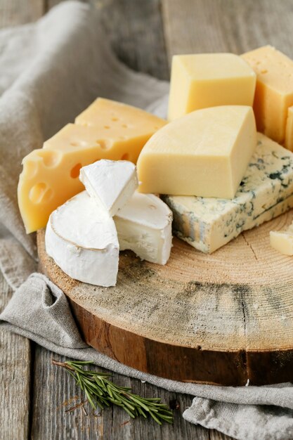 Delicious pieces of cheese