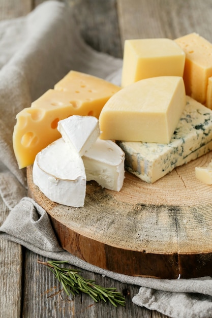Delicious pieces of cheese