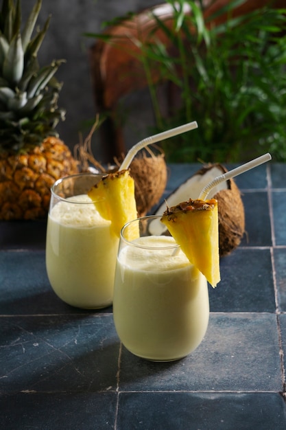 Delicious pina colada cocktail