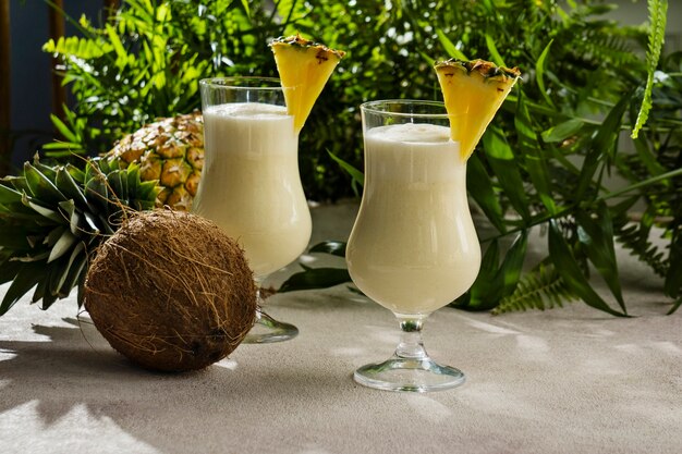 Delicious pina colada cocktail