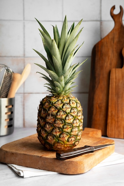 Free photo delicious pineapple still life