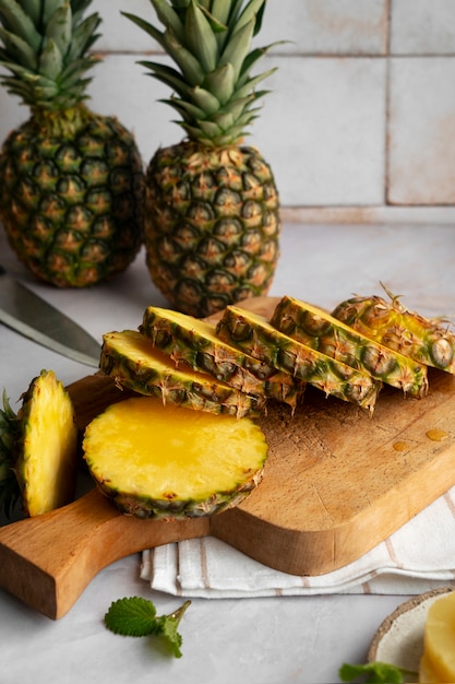 Delicious pineapple still life