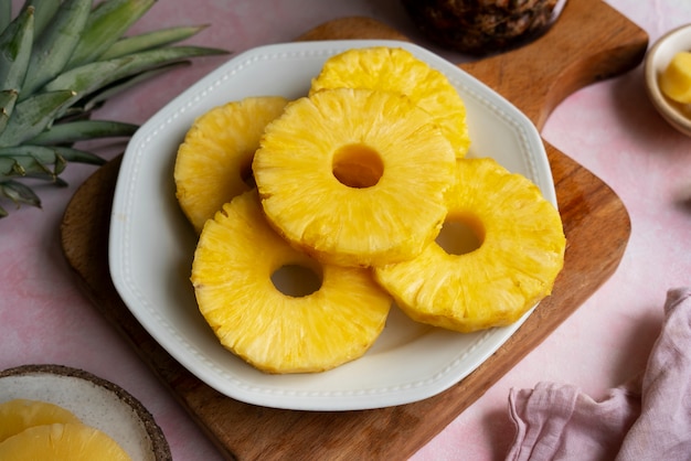 Delicious pineapple still life