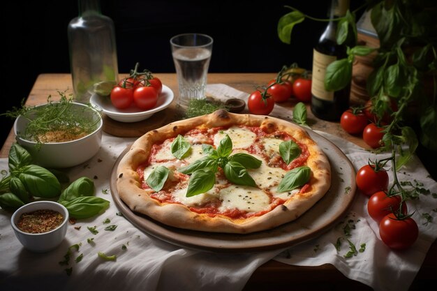 Foto gratuita pizza deliziosa all'interno