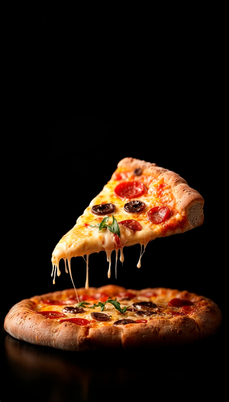무료 Photo 스튜디오에서 맛있는 피자