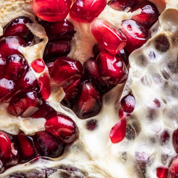 Free photo delicious pomegranate flat lay