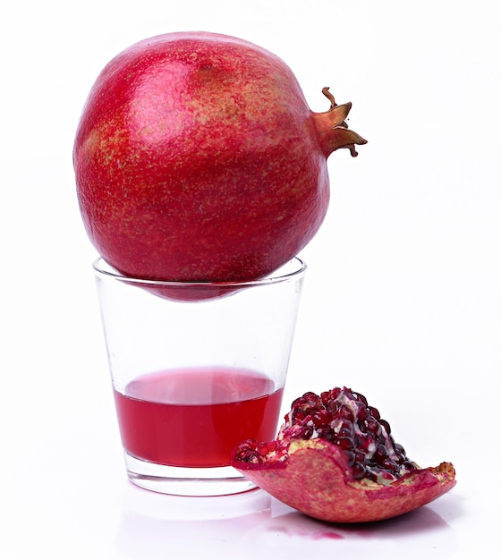 Delicious pomegranate and juice