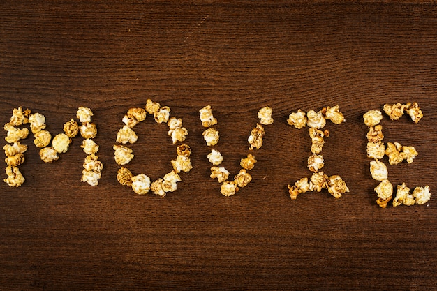 Delicious popcorn, movie word