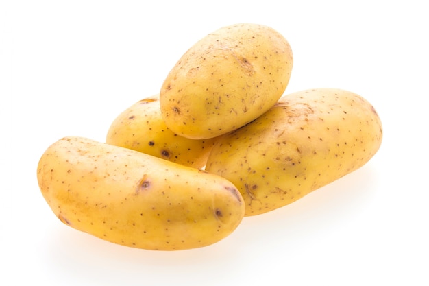 Delicious potatoes on white background