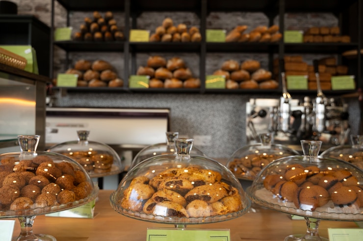 Free Photo delicious products arrangement in bakery