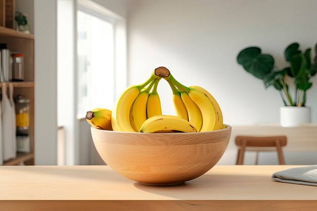 Free photo delicious raw bananas arrangement