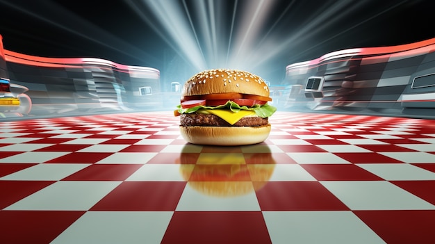 Foto gratuita delizioso hamburger realistico