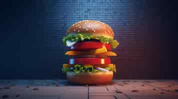 Free photo delicious realistic burger