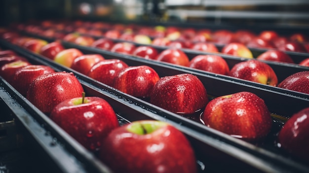 Free photo delicious red apples in studio