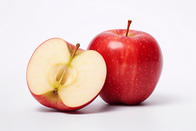 Free photo delicious red apples in studio