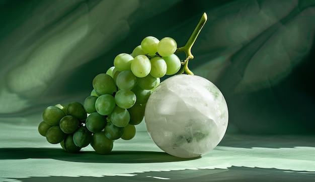 Free photo delicious ripe green grapes