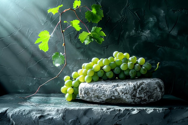 Free photo delicious ripe green grapes