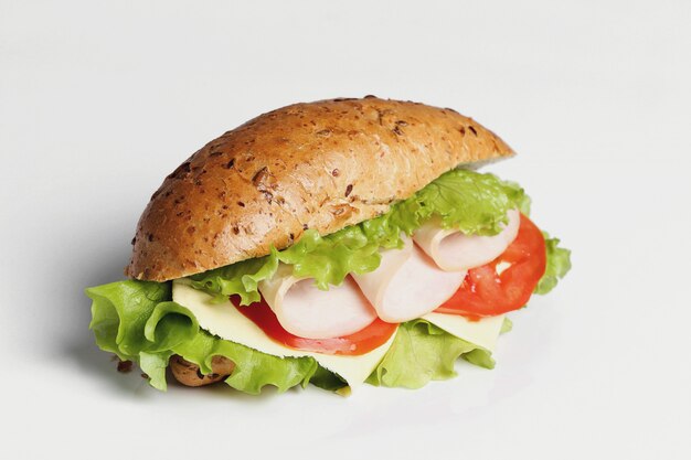 Delicious sandwich with lettuce