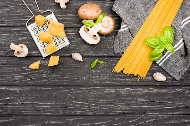 Delicious spaghetti with mushrooms