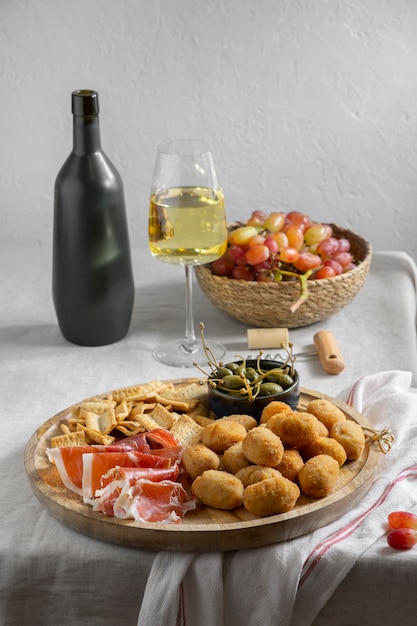 Free photo delicious spanish croquettes assortment