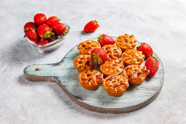 Delicious strawberry mini tarts.